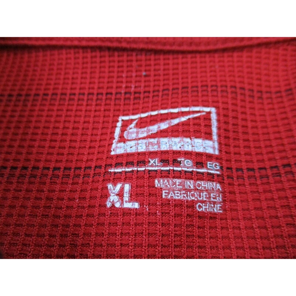 Nike Polo Shirt Mens XL Red Striped Short‎ Sleeve Performance Activewear Golf - Picture 4 of 12